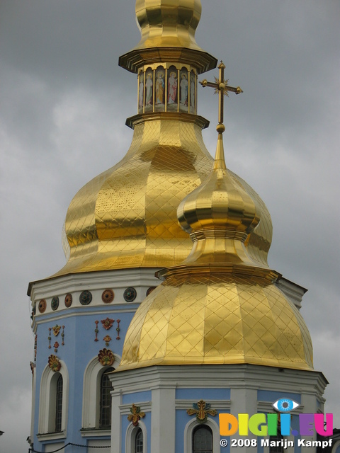 28253 Domes of St. Michael's golden domed cathedral